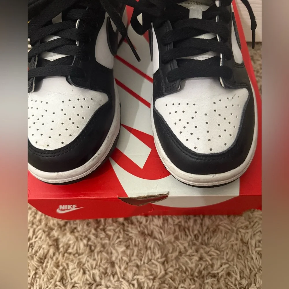 Nike Kids Black and White Low-Top Sneakers
